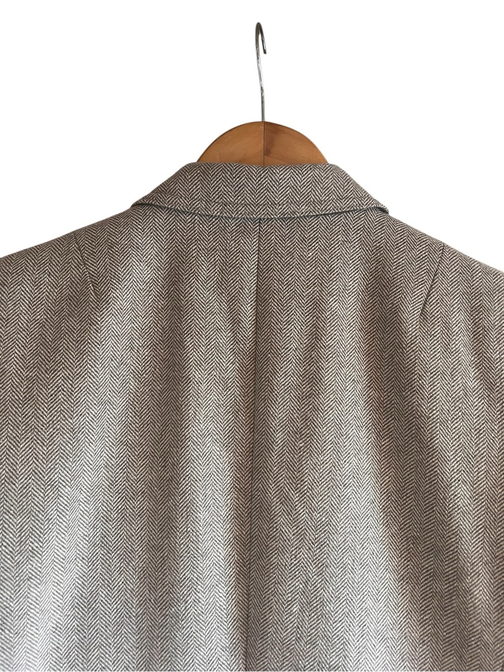 Banana Republic wool blend Herringbone Academy blazer Sz 14 excellent condition - Picture 8 of 14